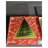 WOODEN CHRISTMAS TREE W/ FIGURES IN OB