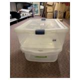 2 STORAGE BINS WITH LIDS