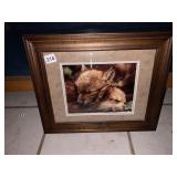 PRINT BY KELSEY CAIN 268/900, WOLF CUBS, 14.5