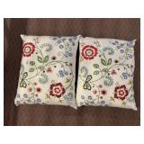 20X17 FEATHER THROW PILLOWS IN EMBROIDERED FLORAL