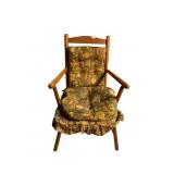 WOOD CHAIR WITH SEAT & BACK PADS 21"W X 34"H X
