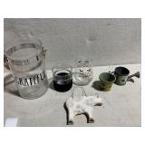 RAE DUNN BUBBLE GLASS HANGING JAR, TIN