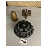 BRASS EAGLE AND OTHER TOPPER PIECE CAST IRON