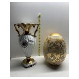 COURTING SCENE DOUBLE HANDLE VASE 11" AND THE