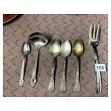 SERVING PIECES INCLUDING ALL CLAD MEAT FORK