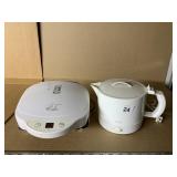 GEORGE FORMAN GRILL AND RIVAL ELECTRIC TEA POT