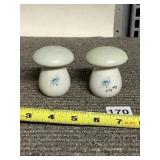 HAND PAINTED MUSHROOM SALT AND PEPPER SHAKERS