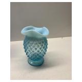 3.5" HOBNAIL VASE FROSTED EDGE