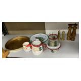 CHRISTMAS MUGS SANTA AND PINE TREE