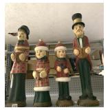 PAPIER MACHE CHRISTMAS CAROLERS 26" TALLEST ONE