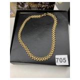 MONET GOLD TONE NECKLACE IN BOX