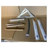 VINTAGE 3 SIDED RULERS, HAND MADE STRAIGHT AND