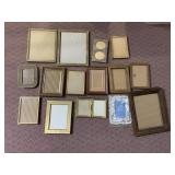 WOOD AND GOLD TONE PICTURE FRAMES