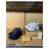 NEW IN BOX LL BEAN WHITE LEATHER ATHLETIC SHOES