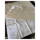 IVORY SATIN FABRIC YARDAGE ASIAN DESIGN FOU WAH