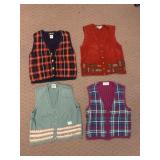 4 SWEATER VESTS, SIZE SMALL