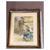 FRAMED PRINT SIGNED BOTTOM RIGHT