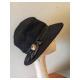 BLACK MOHAIR NAHARA UNION MADE HAT GILD FAN PIN