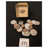 FOREIGN COINS CHOCOLATE DIAMONDS PLATED BAND RING