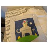 CLOTH DUFFEL STYLE BAGS SHEET MUSIC DESIGN