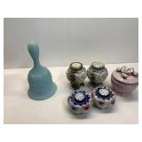 PINK JAPAN TRINKET BOX, HAND PAINTED