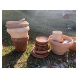 ASSORTED GROUP OF PLANTERS CLAY, AND PLASTIC