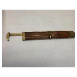 FOLDING VINTAGE BRASS AND WOOD RULER ADJUSTABLE