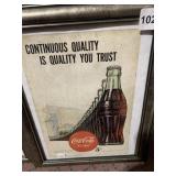 1947 FRAMED COKE AD