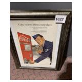 1952 FRAMED COKE AD