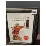 1954 FRAMED COKE AD