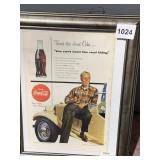 1954 FRAMED COKE AD