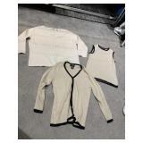 VALERIE STEVENS SZ M SWEATER, CITY SILK M TANK