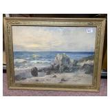 E. MOELLER FRAMED 19.5" X 25" OCEAN SCENE
