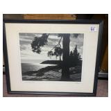 BLACK/WHITE OCEAN SIDE SHORE SIGNED BALLARD 21" X