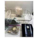 DISH RACK, CLOCK W/ PERSONIZED ENGRAVING, GOLD