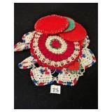 HOLIDAY CHRISTMAS CROCHETED DOILIES HOT PADS