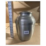 CREMATION URN WITH DENT INSIDE