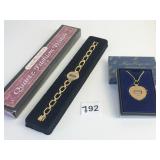 JACQUES CARPENTER BOXED WATCH PENDANT NECKLACE