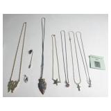 PENDANT NECKLACES JADE BUTTERFLY COPPER ARROWHEAD