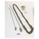 NECKLACE ANTIQUE MULTI CHAIN MIRIAM HASKEL 36"