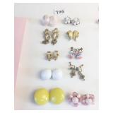 GROUP OF EARRINGS CLIP ON SCREW BACKS BEADED