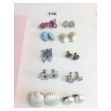 EARRING GROUP SCREW BACK CLIP ON RHINESTONES