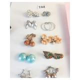 GROUP OF EARRINGS SCREW BACK CLIP ON PIERCED