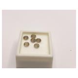 SMOKY QUARTZ 6MM MATCHED PAIR (3) 1CARAT