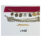 CHARM BRACELET CLASS OF 1960 AWARD CHARMS MULTI