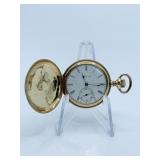 14K ELGIN KEYSTONE 15 J POCKET WATCH WORKING