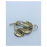 14K GOLD FILLED LEAF PIN