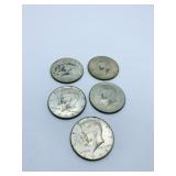 (5) 40% SILVER FRANKLIN HALVES