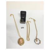 14K GOLD HOOP WITH PEARL EARRINGS BOXED THAILAND