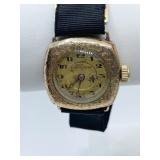 A. LECOULTRE WRISTWATCH ENGRAVED BACK UNUSUAL TIP